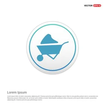 Loader icon - white circle button Stock Illustration
