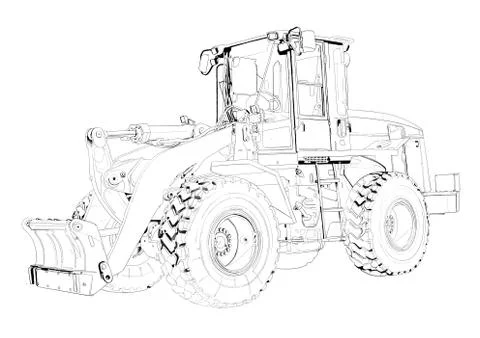 Loader illustration drawing art Stock Illustration
