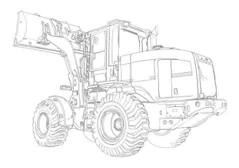 Loader illustration drawing art Illustrazione stock