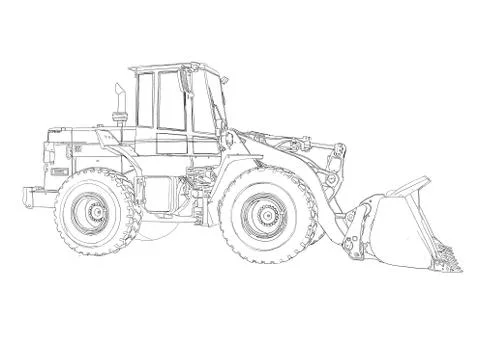Loader illustration drawing art Stock Illustration