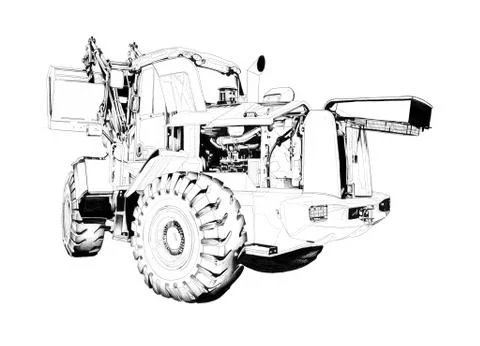 Loader illustration drawing art Stock Illustration