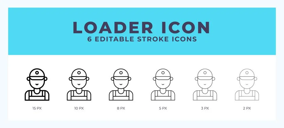 Loader line icon. Vector icon symbol. Logo illustration. Editable line icon. Illustrazione stock