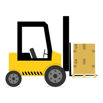 The loader loads the boxes Stock Illustration