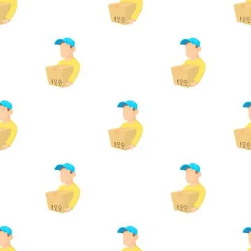 Loader man pattern seamless vector Stock Illustration