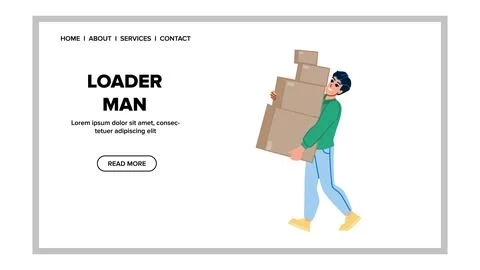 Loader man vector Stock Illustration