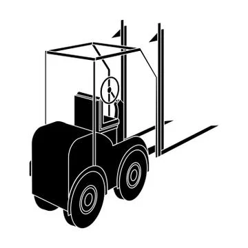 Loader for moving loads. Transportation and delivery single icon in black style Stock Illustration