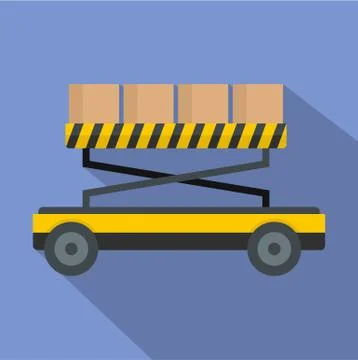 Loader platform icon, flat style Illustrazione stock