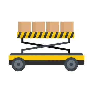 Loader platform icon, flat style Illustrazione stock