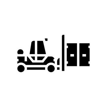 Loader port glyph icon vector illustration Illustrazione stock