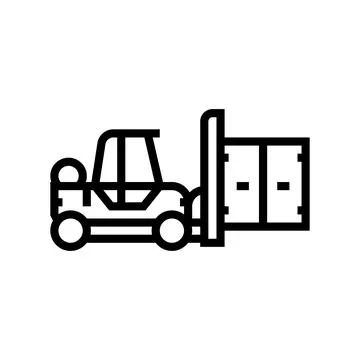 Loader port line icon vector illustration Illustrazione stock