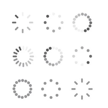 Loader progress icon. Sign progress bar. Circle wait icon 스톡 일러스트