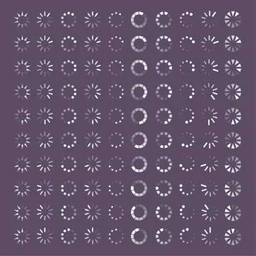 Loader progress icons Stock Illustration