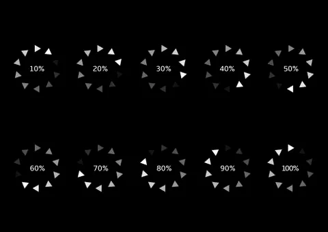 Loader progress icons Stock Illustration