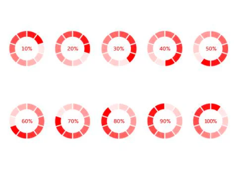 Loader progress icons Illustrazione stock