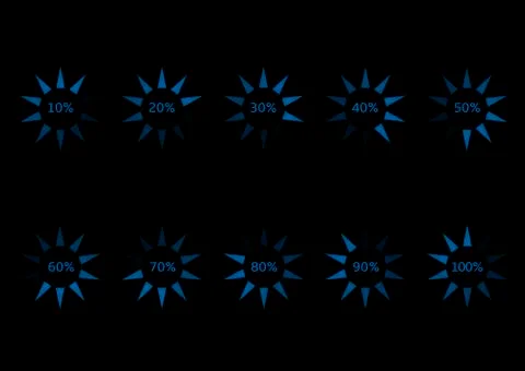 Loader progress icons Stock Illustration