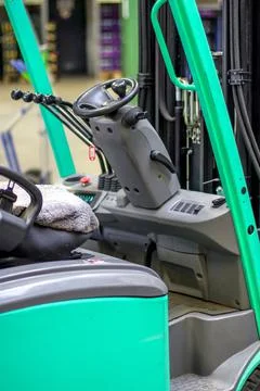 Loader steering with control levers. Stock Photos