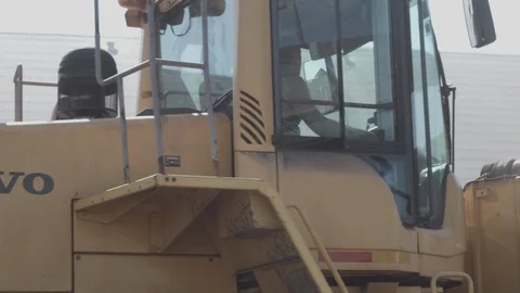 Loader transship iron ore in dock Stock Footage 90901073