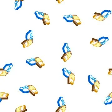 Loader wholesale isometric icon seamless pattern Stock Illustration