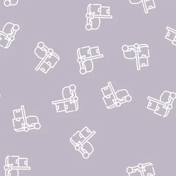 Loader wholesale line vector seamless pattern 스톡 일러스트