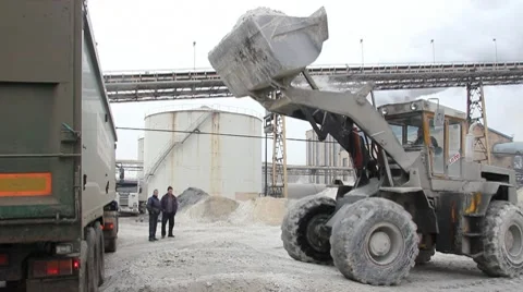 Loader at work in the construction company Stock Footage 9446488