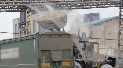 Loader at work in the construction company Stock Footage 27113944