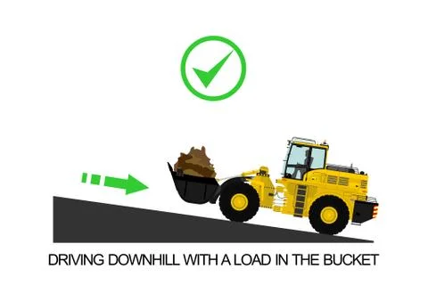 Loader work dangers Stock Illustration