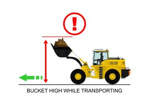 Loader work dangers Stock Illustration