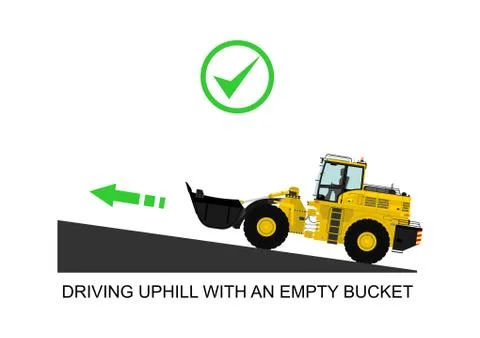 Loader work dangers Stock Illustration