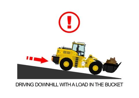 Loader work dangers Stock Illustration