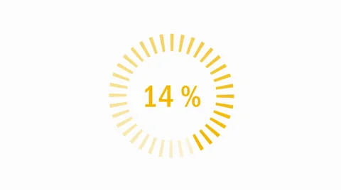 Loading - 0-100% - Orange Vídeo Stock 23936428