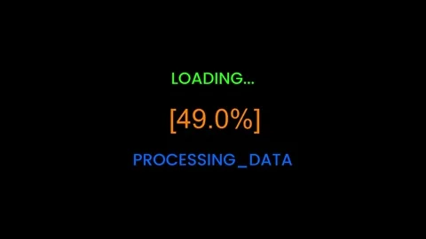 Loading 100 percent processing data counter text animation 動画素材 343496120