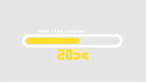 Loading 2024 to 2025 progress bar Alpha Channel Animation. Happy new year 2.. Stock Footage 294971740