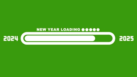Loading 2024 to 2025 progress bar Green Screen Animation. Happy new year 20.. Stock Footage 294971761