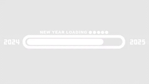 Loading 2024 to 2025 progress bar Alpha Channel Animation. Happy new year 2.. Stock Footage 294971762