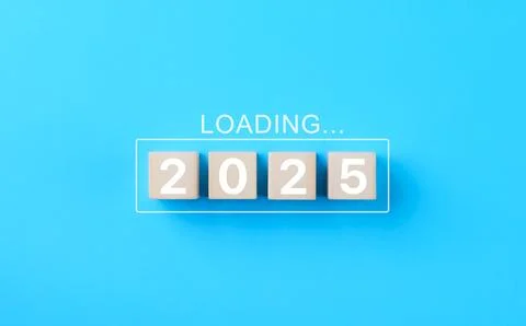 Loading 2025 New Year progress concept. Stock Photos