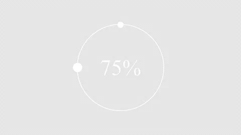 Loading 75 percent line progress loop Animation video transparent backgroun.. Vídeos de archivo 309074110