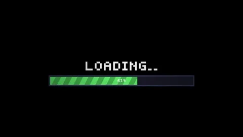 Loading 8 bit retro. Retro 8-bit pixel art loading bar progress indicator Stock Footage 342202838