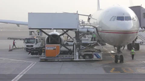 Loading aeroplane Video stock 24866759