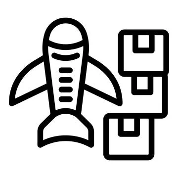 Loading airplane cargo icon outline vector. Storage logistic Illustrazione stock