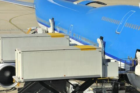 Loading an airplane Stock Photos