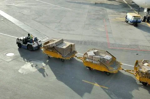 Loading an airplane Stock Photos