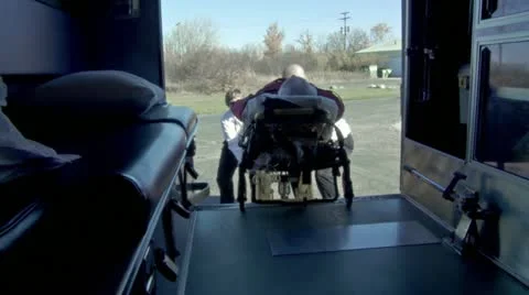 Loading Ambulance Interior Stock Footage 22780493