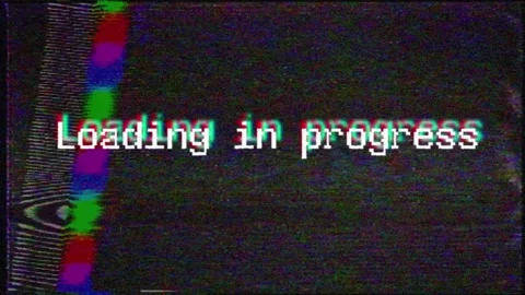 Loading and access complete with download progress bar. Retro tv pixel style Stock Footage 145716536