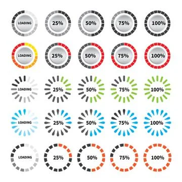 Loading and buffering bar Stock Illustration