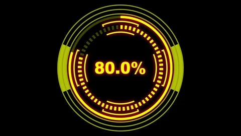 Loading and pending screen futuristic - HUD elements and percentage counter,  Stock Footage 108291909