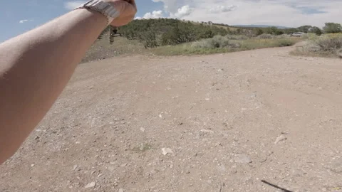 Loading and Shooting a Lever Action Firearm Stock Footage 303525037