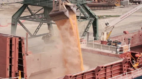 Loading and unloading at seaport 5 Stock Footage 61395055