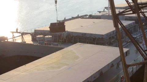 Loading And Unloading At Seaport 動画素材 68700385