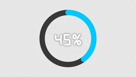 Loading animation 100 percent with alpha channel Stock Footage 277633173