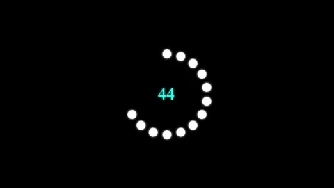 Loading animation 27 dots circle progress bar digital countdown screen whit.. Stock Footage 321455957